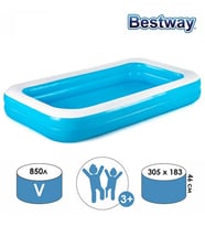Bestway 54150 Mavi Dikdörtgen Şişme Çocuk Havuzu