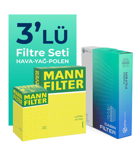 MANN Citroen C3 1.4 Dizel Filtre Bakım Seti (2010-2015) 3 Lü