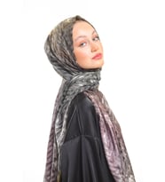 Hasır Desen Pavia Seri Şal Eşarp Askısı ile Birlikte 90X200 cm Gümüş Gri-90X200
