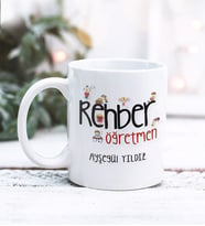 Rehber Öğretmeni Tasarımlı Kişiye Özel Kupa Bardak (Beyaz)