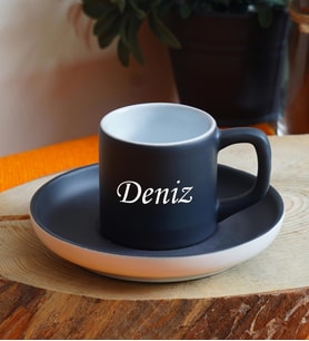 Kişiye Özel Renkli Fincan Seti & 16 Farklı Renk Seçeneği 