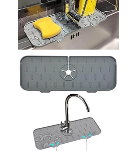 Pratik Musluk Matı Mutfak Ve Banyo Koruyucu Musluk Ve Lavabo Matı Musluk Tezgah Evye Üstü Su Tutucu