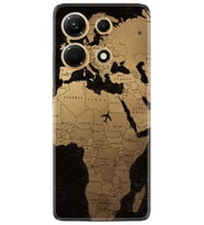 Infınix Note 30 Kılıf Silikon Desen Özel Seri Map Planet 1656