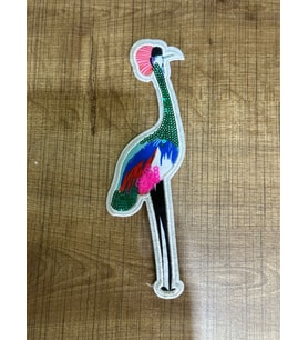 20X6 CM RENKLİ PAYET İŞLEME FİLAMİNGO KUŞ APLİKE ARMA YAMA DİKİŞ HOBİ AKSESUARI