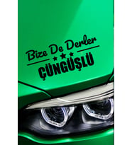 Diyarbakır Çüngüş Siyah Araç Sticker  Diyarbakır Bize De Derler  Çüngüşlü 40x15 cm Oto Sticker