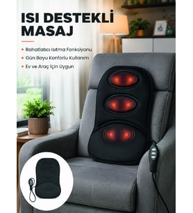 Isıtmalı Masaj Minderi Masaj Motoru, Kablolu Kumanda Ve Çoklu Masaj Modu