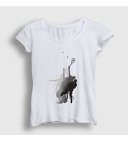 Presmono Kadın Beyaz Ace Servis Spor Tennis Tenis T-Shirt 329643tt