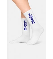 Mavi Love Yazılı Tenis Çorap