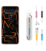 TCL 10L 10 Plus 10SE 20E 20SE 30SE L7 Kılıf Kablo Koruma Spiral Silikon Zigzaglar 1651