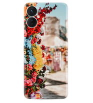 Tecno Spark 9T Kılıf Silikon Desen Özel Seri Gerçek Çiçekler 1743
