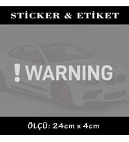 WARNİNG oto sticker yazı - 2ADET araba kask motosikler kamyonet minibüs uyumlu etiket