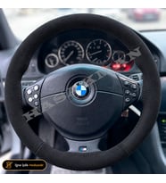 BMW 5 E39 Dikme Direksiyon Kılıfı Alcantara Süet Monza Black LCI 3 Kollu-Yuvarlak-Dairesel Tuş 2000-2003