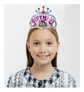 Birthday Prenses Yazılı Çocuk Parti Tacı (Çok Renkli)