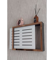 25x35x7 cm Izgaralı Siyah-Bronz Duvara Asılabilir Sigorta ve Modem-Wifi Saklama Kutusu! Saklama Kutusu