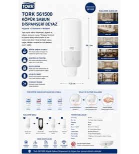 Tork 561500 Köpük Sabun Dispanseri Beyaz