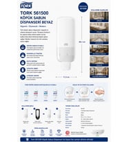 Tork 561500 Köpük Sabun Dispanseri Beyaz