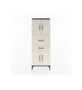 Hyperion Dolap 3 Raflı 2 Çekmeceli 4 Kapaklı 60x44x163 Antrasit-Aytaşı