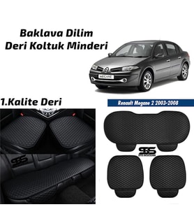 Renault Megane 2 2003-2008 Siyah Deri Oto Koltuk Minderi
