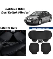 Renault Megane 2 2003-2008 Siyah Deri Oto Koltuk Minderi