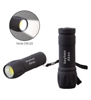 BK Gift Kişiye Özel 5111 Siyah Rubber Gövde Led El Feneri