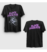 Presmono Unisex Siyah God Metal Black Sabbath Sırt Baskılı T-Shirt 516673tt