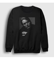 Presmono Unisex Beyaz Pose Mads Mikkelsen Sweatshirt 555501tt (Siyah)