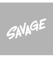 Savage Araba Sticker siyah 15x8 CM (Beyaz)