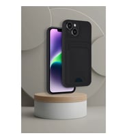 Apple İphone 14 Kılıf Kelvin Kartvizitli Silikon - Lacivert