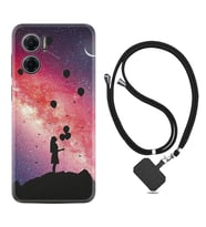 Xiaomi Redmi Note 11E Kılıf Resimli Boyun Askılı İpli Desenli Silikon Flowers Cat 2 1349