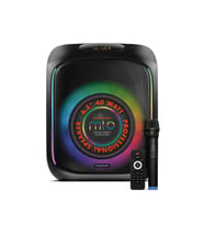 MIO Taşınabilir Mikrofonlu 40 W Parti Karaoke Kumandalı Bluetooth Hoparlör Led Işıklı