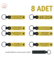 Sarı & Siyah, Gezi Grubuna Veda Anısı Olarak, 8’li Set, Kişiye Özel Yazılı Deri Hediyelik