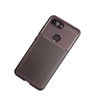Xiaomi Mi 8 Lite Kılıf Esnek Soft Karbon Tasarım Legion Serisi (Kahverengi)