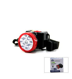 ŞARJLI 2W KAFA LAMBASI FENER 6 LED FİŞ ŞARJLI KADEME IŞIK AYARI (5365)
