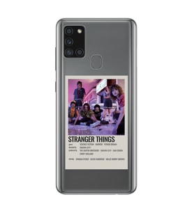 Samsung Galaxy A21S Uyumlu Stranger Things Minimalist Poster Desenli Şeffaf Telefon Kılıfı
