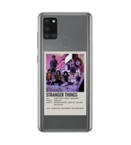 Samsung Galaxy A21S Uyumlu Stranger Things Minimalist Poster Desenli Şeffaf Telefon Kılıfı