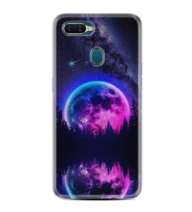 Oppo A5S A15 A16 A54 A55 A73 A74 Kılıf Desemli Silikon Star Planet 1652