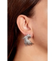 Elika Silver Kadın Kanat Model Küpe (Gümüş)