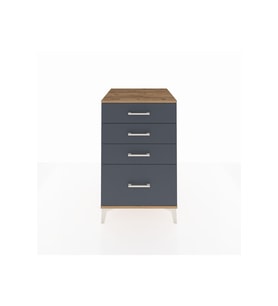 Kronos Komodin 4 Çekmeceli 60x59x96 Çam-Antrasit