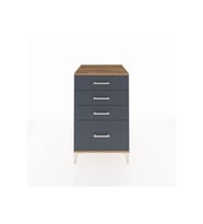 Kronos Komodin 4 Çekmeceli 60x59x96 Çam-Antrasit