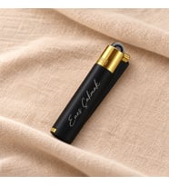 İsme Özel Siyah Altın Metal Clipper Çakmak