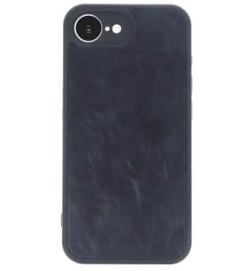 Newface Apple iPhone 16E Kılıf Aras Deri Kapak - Lacivert