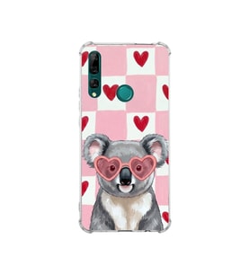 PrintiFy Huawei Y9 Prime 2019 ile Uyumlu Pembe Pötikare Serisi Uykucu Aşık Tasarımlı Uv Baskılı Köşe Korumalı Antişok Kılıf