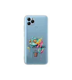 General Mobile GM 21 ile Uyumlu Splash Bukalemun Tasarımlı Şeffaf Silikon Kılıf