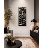 Dekoratif Geometrik Duvar Paneli 30x70 cm – 6 mm MDF Lazer Kesim Duvar Dekoru