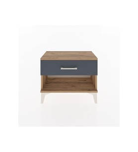 Arges Komodin Tek Çekmeceli 60x30x48 Çam-Antrasit