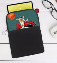 BK Gift Pop Art Tasarımlı Taşınabilir Koruyucu Tablet Kılıfı & Organizer Çanta - Siyah-8