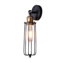 MYLİGHTS  RETRO VİNTAGE RUSTİK FAFES MAFSALI HAREKETLİ APLİK (Siyah)