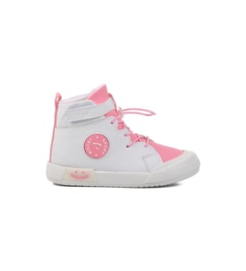 Walkway Beyaz-Pudra Unisex Bilek Boy Çocuk Sneaker Walkway 17-P 