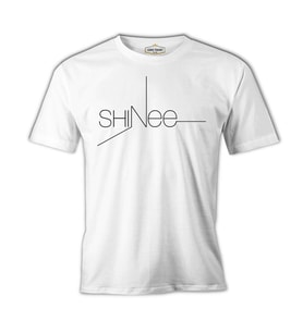 Shinee - Logo Beyaz Erkek Tshirt