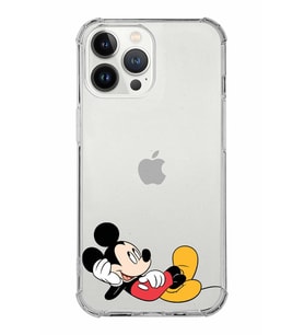 Apple iPhone 13 Pro Uyumlu Köşe Korumalı Antişok  Kapak Mickey Mouse Tasarımlı Şeffaf  Kılıf